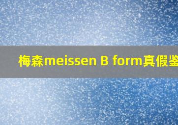 梅森meissen B form真假鉴别